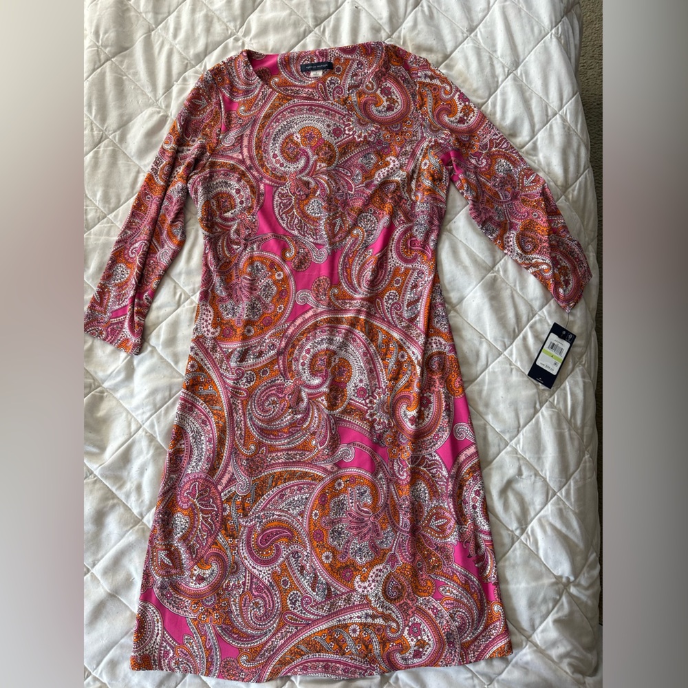 Pink paisley Tommy Hilfiger 3/4 length sleeve